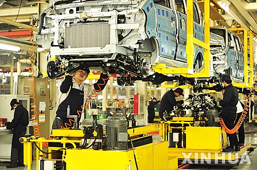 1월 中 레이팅독 제조업 PMI 50.3·0.2P↑…"수출수주 회복에 2개월째 경기확대"