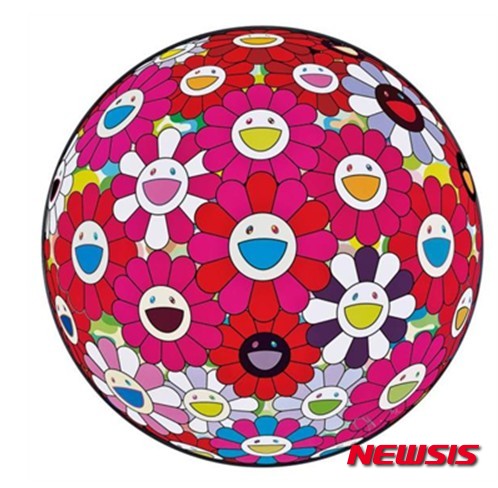 【서울=뉴시스】다카시무라카미, Flower Ball, 71×71cm, 추정가 100만-300만원