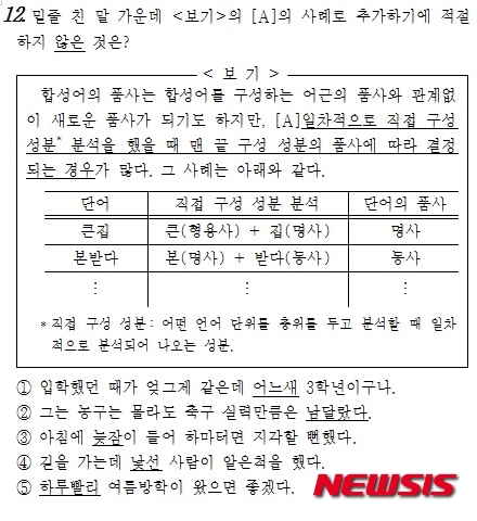 【서울=뉴시스】백영미 기자 = 10일 치러진 대학수학능력시험 첫 모의고사인 3월 전국연합학력평가 국어영역에서 출제 오류가 발생했다는 주장이 나왔다. (자료화면 = 이투스 제공)&nbsp;&nbsp; photo@newsis.com