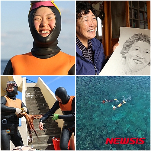 【서울=뉴시스】신효령 기자 = 제주 서귀포시 성산읍 신풍리에는 3명의 ‘아기 해녀’가 있다. 유미현(34) 씨도 그 중의 한 명이다. 4년 전 육지에서 제주로 이주한 그녀는 지난해 해녀학교를 졸업하고 6개월간의 인턴과정을 밟고 있는 중이다. 그런데 교육과정이 거의 끝나가는 요즘에도 바다는 여전히 두렵고 물질은 서투르다. 게다가 덜렁대는 성격은 바다에서도 그대로여서 해녀 선생님들에게 혼나기 일쑤다. 상반기에 어촌계와 해녀회의 심사를 통해 ‘정식 해녀’가 될지 여부가 결정된다. snow@newsis.com