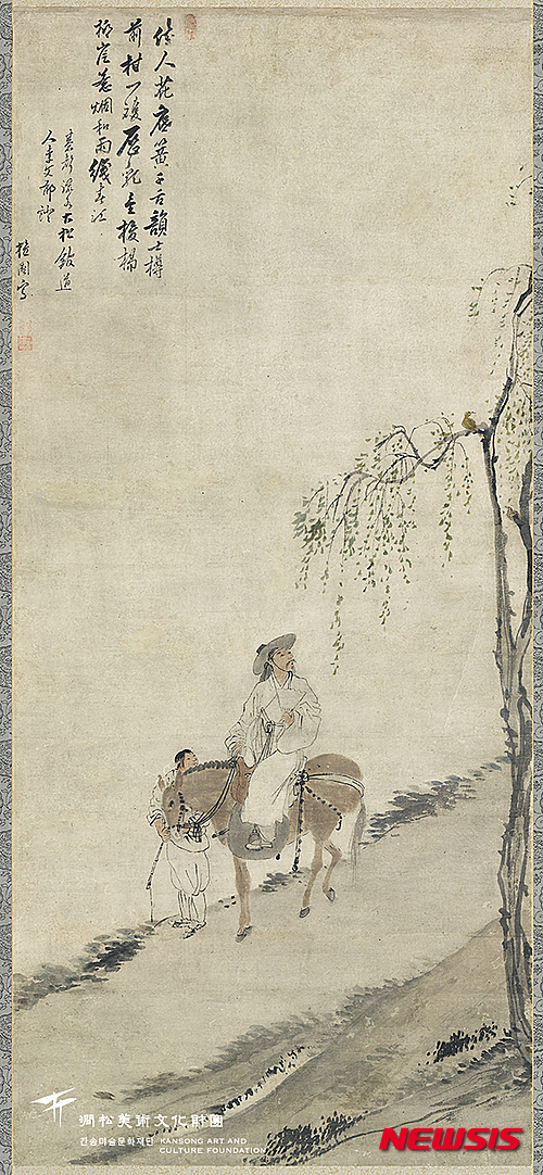 【서울=뉴시스】김홍도 마상청앵