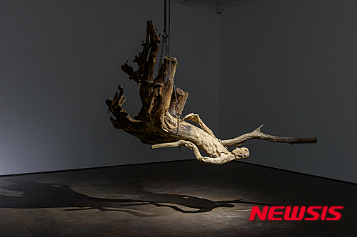 【서울=뉴시스】류인 '작명미상'(305×157×170(h)㎝, Wood, FRP, 1997)