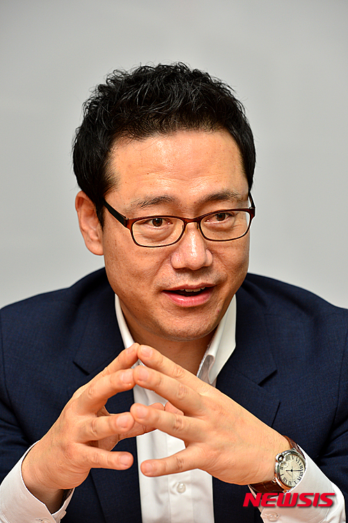 【고양=뉴시스】배훈식 기자 = 차찬영 지앤티글로벌 대표가 19일 오후 경기도 고양시 SK엠시티 타워에서 뉴시스와 인터뷰하고 있다. 2016.05.23.&nbsp; dahora83@newsis.com