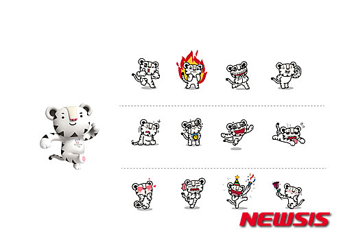 【서울=뉴시스】2018 평창동계올림픽과 패럴림픽의 공식 마스코트가 각각 백호 '수호랑(Soohorang)'과 반달가슴곰 '반다비(Bandabi)'로 정해졌다. 조직위원회는 2일 "전 세계인과 평창 간 소통 매개체 역할을 할 공식 마스코트로 '백호'와 '반달가슴곰'을 각각 선정해 국제올림픽위원회(IOC)와 국제패럴림픽위원회(IPC)에 보고, 최종 승인을 받았다"고 밝혔다. 그림은 평창동계올림픽의 마스코트 '수호랑'. (사진 = 평창동계올림픽 조직위원회)