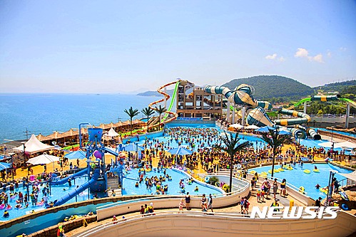 【여수=뉴시스】 전남 여수 디오션리조트 실외 워터파크 전경. 2018.04.27. (사진= 뉴시스 D/B) photo@newsis.com