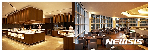 【서울=뉴시스】메이필드 호텔 뷔페 레스토랑 ‘캐슬 테라스’ 전경.