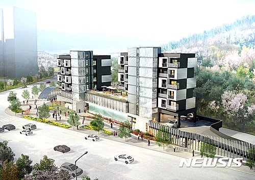 【서울=뉴시스】서울시 강남구 수서동 727 일대에 건립될 '모듈러 주택' 방식 행복주택 조감도. 2016.07.06. (사진 = 서울시 제공) photo@newsis.com
