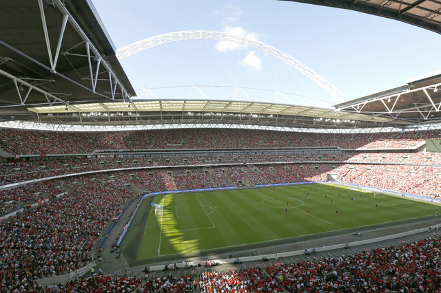 【런던=AP/뉴시스】 웸블리 스타디움  