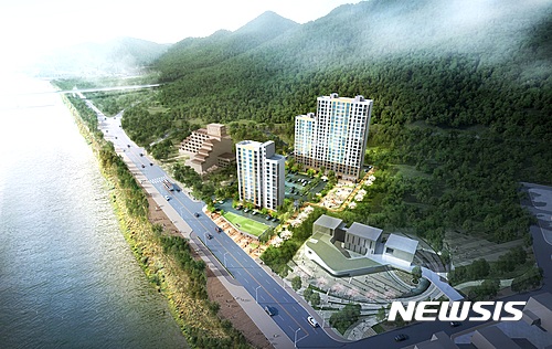  【단양=뉴시스】강신욱 기자 = 충북 단양군은 단양읍 상진리 일대에 2018년 상반기 준공을 목표로 한 단양군립임대아파트 조성사업을 10월께 착공한다. 사진은 단양군립임대아파트 조감도. 2016.08.27.&nbsp; ksw64@newsis.com 