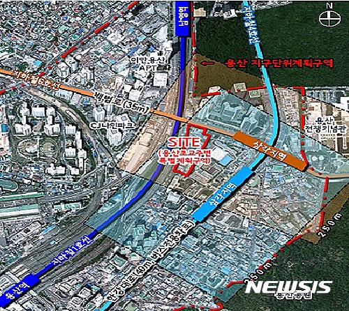 【서울=뉴시스】한강로2가 시범사업지 위치도 (자료 제공=서울시)