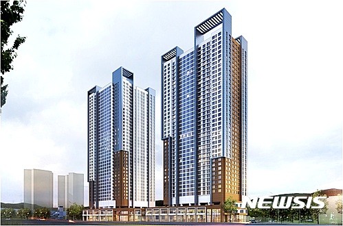 【서울=뉴시스】서울시 '역세권 2030 청년주택' 시범사업지 한강로2가 조감도 (자료 제공=서울시)