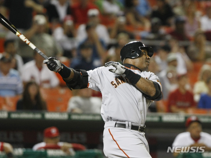 [워싱턴=AP/뉴시스] 샌프란시스코 자이언츠 시절 배리 본즈. 2007.09.01
