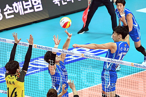 【서울=뉴시스】삼성화재 센터 손태훈.(사진=한국배구연맹 제공)