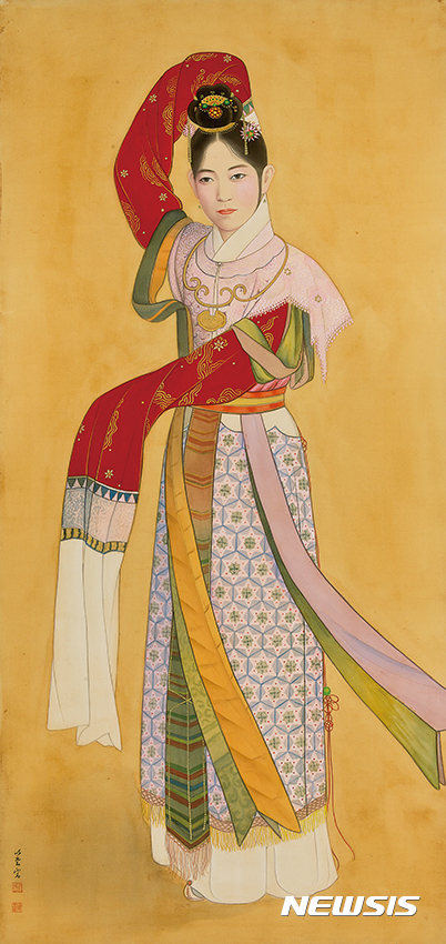 【서울=뉴시스】이당 김은호, <매란방>, 76.6ⅹ161cm, 추정가 1억~1억5천만원