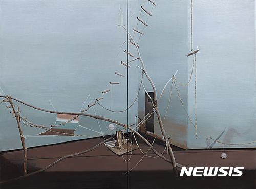 【서울=뉴시스】노충현.사다리, 194x261cm, oil on canvas, 2016