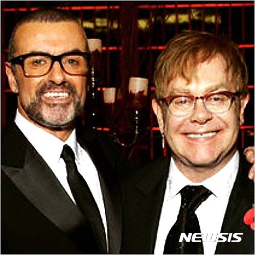 【서울=뉴시스】조지 마이클·엘턴 존(사진 = 엘턴 존 인스타그램) 