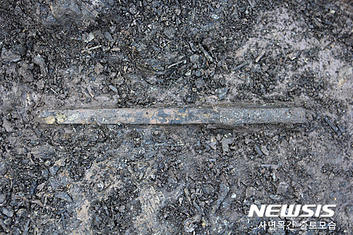 【서울=뉴시스】사면목간 출토