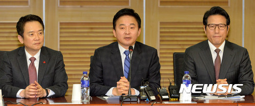 【서울=뉴시스】박진희 기자 = 남경필 경기지사, 원희룡 제주지사, 정병국 전 바른정당 대표. 2017.01.04. pak7130@newsis.com