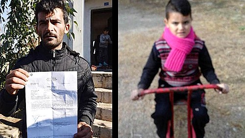 【서울=뉴시스】터키에서 7세 시리아 소년이 신분증이 없다는 이유로 병원 4곳에서 진찰을 거부당해 끝내 숨지는 일이 벌어졌다고 현지 매체들이 4일 보도했다. 사진 오른쪽은 사망한 시리아 소년 알리 아흐메드(7)의 생전 모습. 왼쪽은 진상 규명을 요구하는 알리의 아버지. 2017.1.5. <출처: 휴리야트 뉴스> 