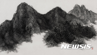 【서울=뉴시스】산운 96X55cm 한지에 수묵 2016