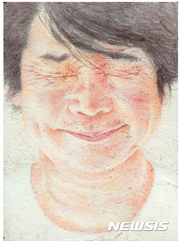 【서울=뉴시스】전병현,<Portrait>, 2015, Mixed media, pigement on paper, 34x25cm 