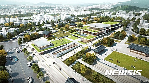 【울산=뉴시스】구미현 기자 = 울산시립미술관 건립공사 건축설계공모에 당선된 (주)가가건축사사무소가 중간보고회장에서 발표한 미술관 전경 예상도. 2017.02.22. (사진=울산시 제공) photo@newsis.com