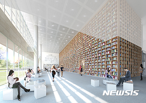 【홍성=뉴시스】 충남도서관 내부 조감도.