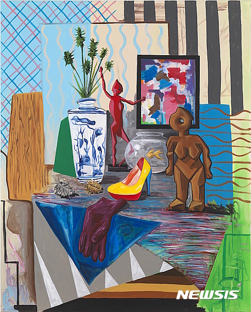 【서울=뉴시스】Djordje Ozbolt, Remains of a night, 2017, Acrylic on canvas, 152 x 121 cm