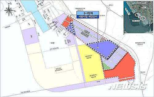 【서울=뉴시스】평택·당진항 2-1단계 1종 항만배후단지 위치도 (제공=해양수산부)