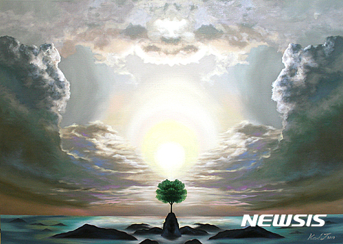 【서울=뉴시스】전완식, 프랙탈 몽환 시리즈-희망을 심다No.4, 캔버스에 유채, 60.6x90.9cm, 2010