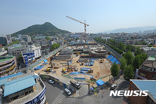 【춘천=뉴시스】조명규 기자 = 강원 춘천시청사 신축 현장 전경.2017.05.09(사진=춘천시청 제공) photo@newsis.com