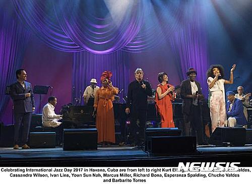 【서울=뉴시스】지난달 30일 쿠바 아바나에서 열린 '국제 재즈 데이 – 올스타 글로벌 콘서트' 현장. 2017.05.11 (사진= 주최 측 제공) photo@newsis.com 