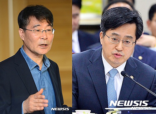 【세종=뉴시스】이예슬 기자 = 청와대 정책실장에 장하성 고려대 교수가 임명됐다. 경제부총리 겸 기획재정부 장관 후보자에는 김동연 아주대 총장이 내정됐다. ashley85@newsis.com