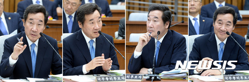 【서울=뉴시스】이영환 기자 = 24일 오후 서울 여의도 국회 제3회의장에서 열린 국무총리 임명동의에 관한 인사청문특별위원회에 참석한 이낙연 후보자가 여야 의원들의 질의에 답하고 있다. 2017.05.24.&nbsp; 20hwan@newsis.com