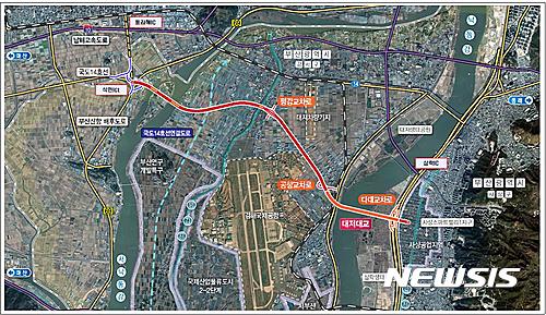 【김해=뉴시스】김상우 기자 = 경남 김해시는 동김해IC~식만jct~사상간 광역도로를 4736억원을 들여 2024년 완공한다고 29일 밝혔다. 2017.05,29 (조감도=김해시 제공)&nbsp; photo@newsis.com 