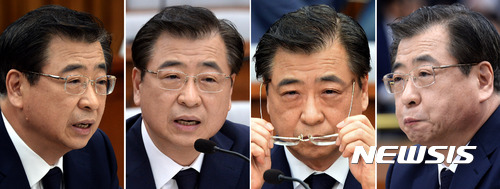 【서울=뉴시스】배훈식 기자 = 서훈 국가정보원장 후보자가 29일 오전 서울 여의도 국회 제3회의장에서 열린 정보위원회 국가정보원장 후보자 인사청문회에서 KT스카이라이프의 자문위원으로 거액 고문료와 의가사제대 이력 등 의원 질의에 답변하며 다양한 표정을 짓고 있다. 2017.05.29. dahora83@newsis.com