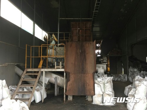 제주시 한림읍 이엠축산에서 운영중인 페사축처리를 위한 렌더링 시설. 
