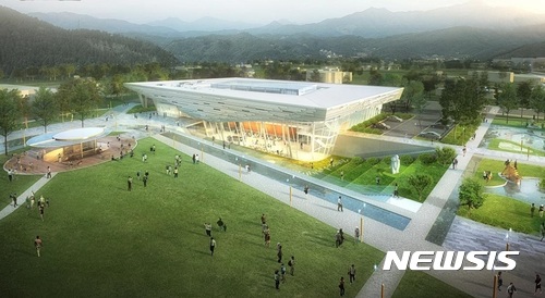 【제천=뉴시스】강신욱 기자 = 충북 제천시가 명승 20호 '의림지와 제림'의 역사적 가치를 재정립하고 후세에 역사교육의 장으로 마련하기 위해 건립하는 의림지역사박물관 슬로건을 공모한 결과 으뜸상에 '의림지 물결, 역사의 숨결'이 뽑혔다. 사진은 의림지역사박물관 조감도. 2017.06.16. (사진=제천시 제공) photo@newsis.com