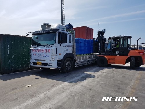 【서울=뉴시스】 <희망브리지, 생수 지원>