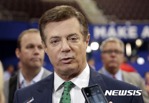 【클리블랜드(미 오하이오주)=AP/뉴시스】 폴 매너포트 전 도널드 트럼프 미국 대통령 대선캠프본부장. 2017.6.28