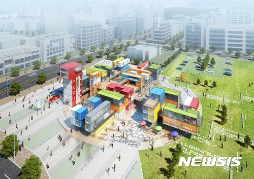 【용인=뉴시스】 이정하 기자 = 경기 용인시는 기흥구 보정동 일대에 '건대 커먼그라운드'처럼 컨테이너를 활용한 창업지원 및 복합문화공간 '용인 드림밸리 코쿤센터(연면적 7200㎡)'를 조성한다고 2일 밝혔다. 2017.07.02 (사진=용인시 제공) photo@newsis.com&nbsp; 