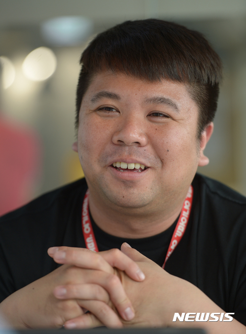 【서울=뉴시스】조수정 기자 = 종합숙박 온오프라인 연계서비스 '여기어때' 최치영 프랜차이즈사업부문장이 뉴시스와 인터뷰 하고 있다.&nbsp; chocrystal@newsis.com