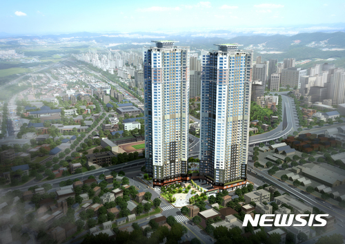 【부산=뉴시스】제갈수만 기자 = LH(한국토지주택공사)부산본부는 오는 25일 동구 범일 LH 오션브릿지 오피스텔 113실을 공급한다고 21일 밝혔다. 사진은 조감도. 2017.07.21. (사진= LH 부산본부 제공) photo@newsis.com 