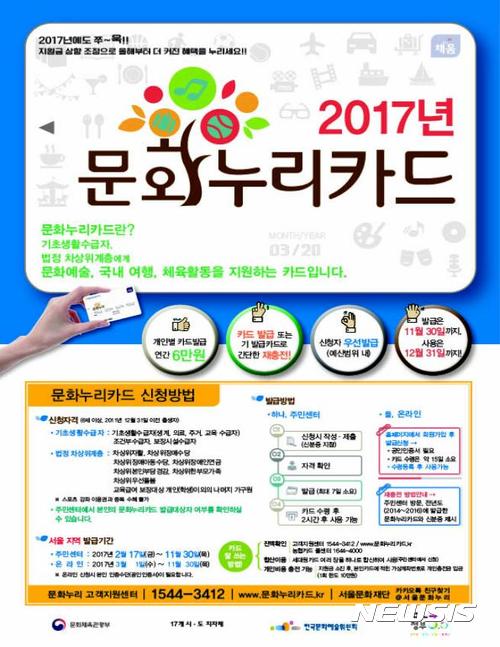 저소득층 문화누리카드 지원금 내년 1만원 인상…당구장서도 사용