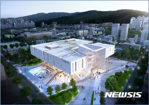  【부산=뉴시스】허상천 기자 = 부산 사상구 덕포동에 세워질 ‘부산도서관’ 조감도. 이 도서관은 오는 20일 착공식을 갖고 2019년 하반기 개관할 계획이다. 2017.12.18. (사진 = 부산시 제공) photo@newsis.com