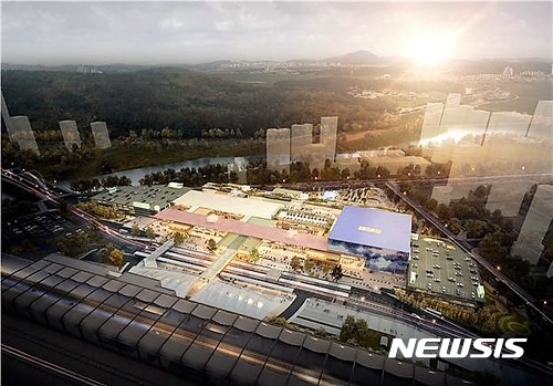 【울산=뉴시스】조현철 기자 = 7일 국토교통부가 지정 승인함에 따라 울산시가 2018년 완료목표로 사업추진을 본격화하는 KTX울산역복합환승센터 개발사업 조감도. 2017.08.07. (사진=울산시 제공) photo@newsis.com