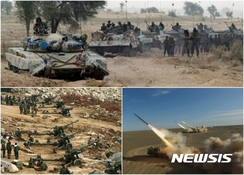 중국군과 인도군은 장기 대치하는 국경 부근에 탱크와 미사일 등을 대거 증강 배치한 바 있다. (동망-인터넷 캡처)