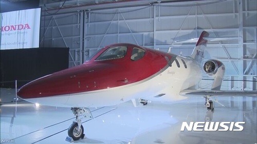 【서울=뉴시스】 일본 자동차 업체 혼다가 개발한 소형 제트기 '혼다제트'의 모습. (사진출처: NHK) 2017.08.23.