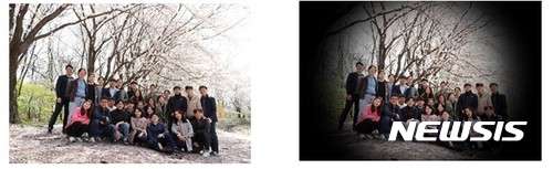 【대전=뉴시스】 정상인의 시야(사진 왼쪽)와 녹내장으로 시력이 소실된 시야(오른쪽). 