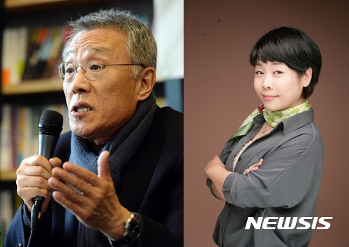 【서울=뉴시스】 황석영 작가(왼쪽)·방송인 김미화. 2017.09.22. (사진=뉴시스 DB) photo@newsis.com